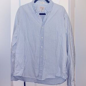 J. Crew blue & white striped button down